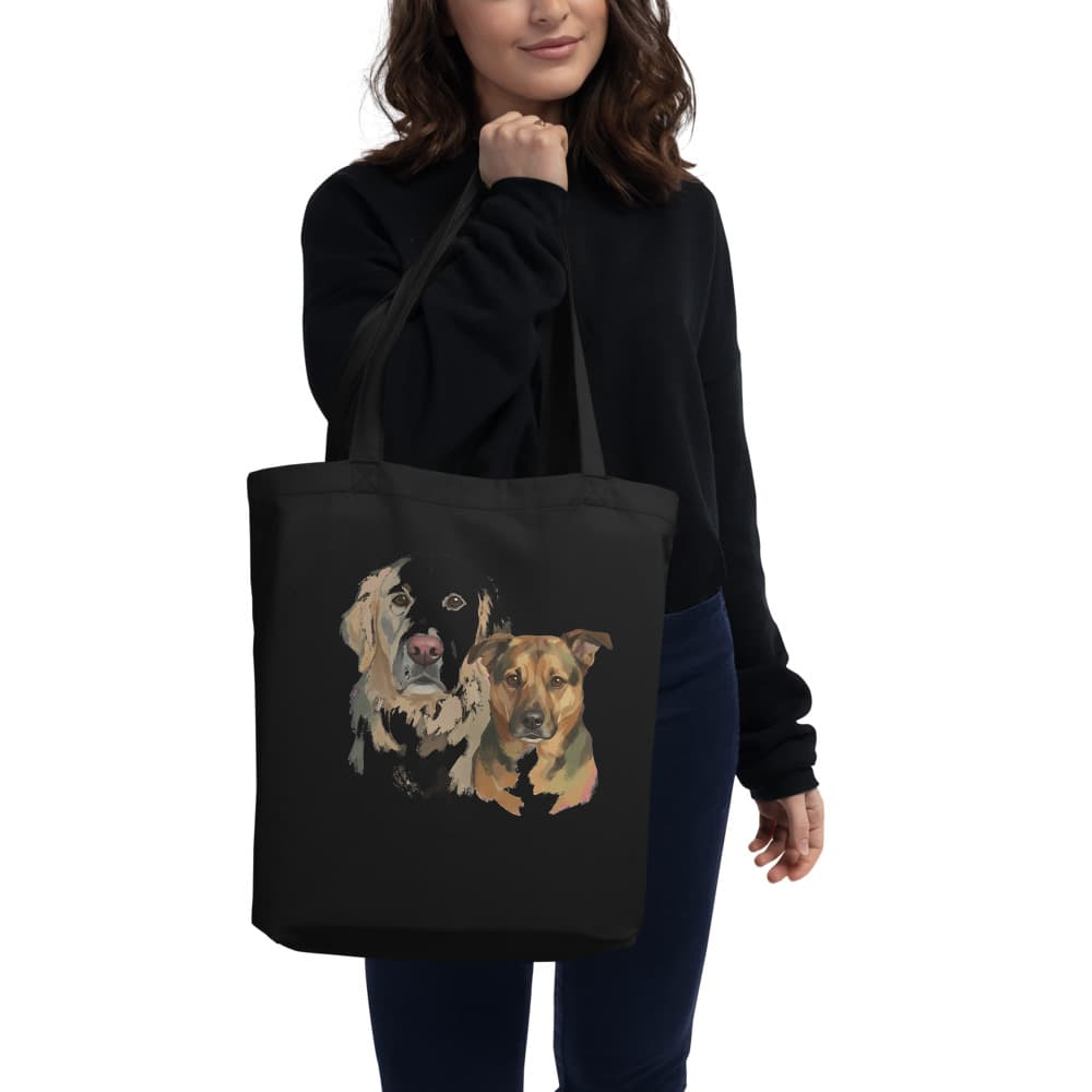 Storybook Gouache pet portrait printed on a PawForge apparel mockup.