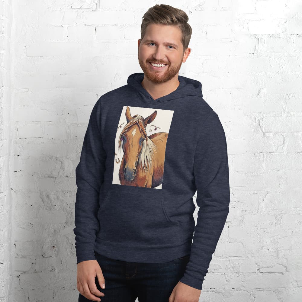 Western Heritage pet portrait printed on a PawForge apparel mockup.