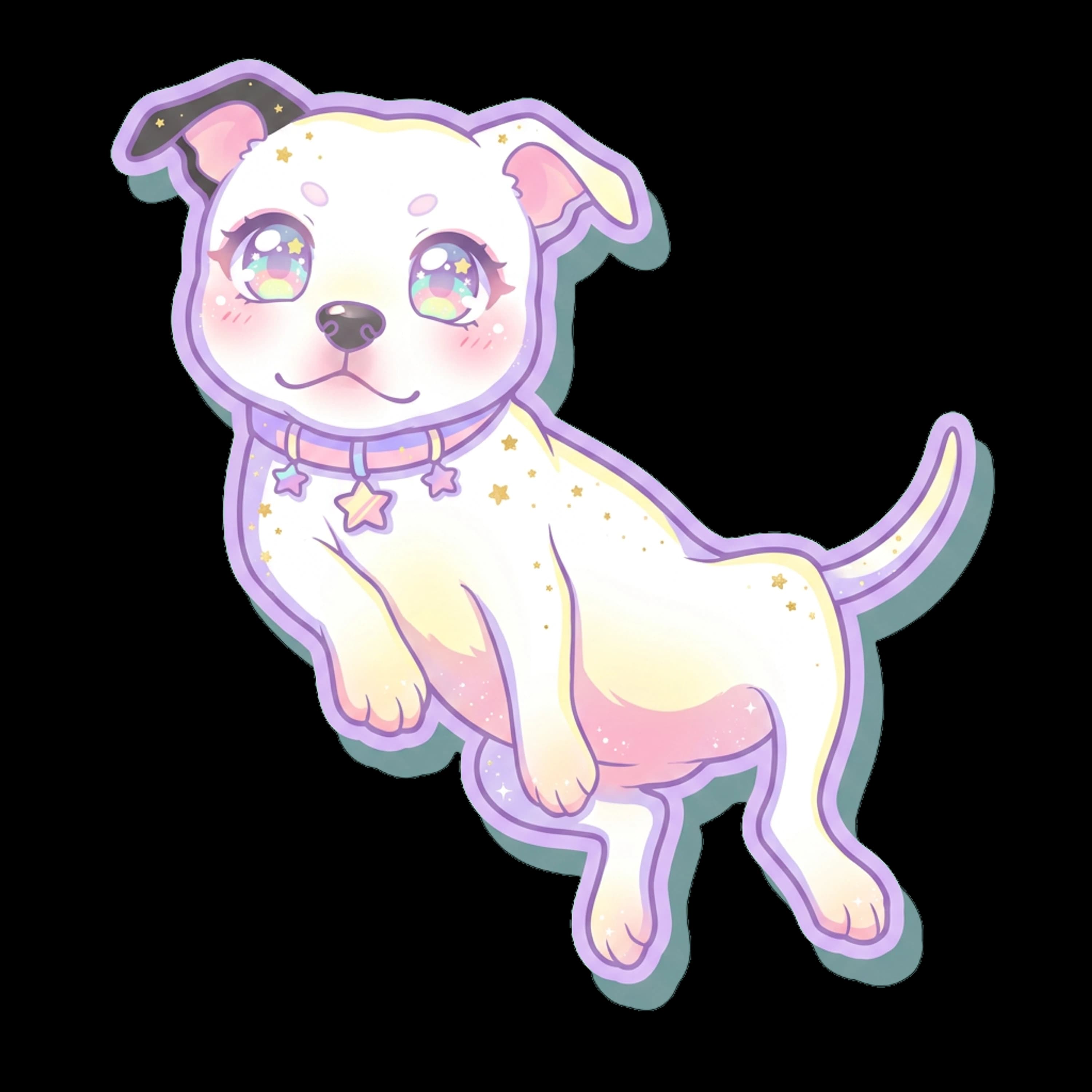 Anime / Kawaii pet portrait example artwork from the PawForge style catalog.