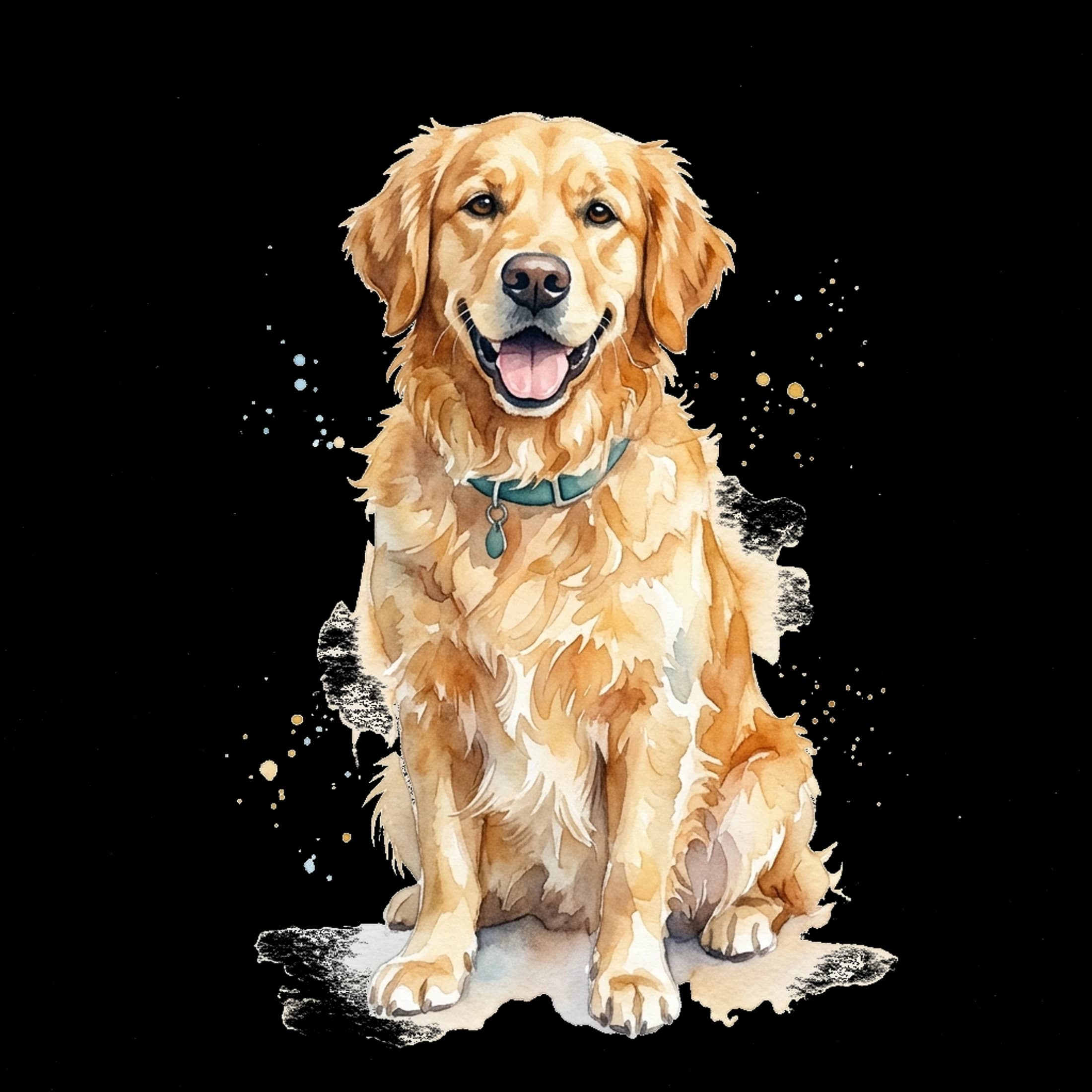 Watercolor pet portrait example artwork from the PawForge style catalog.