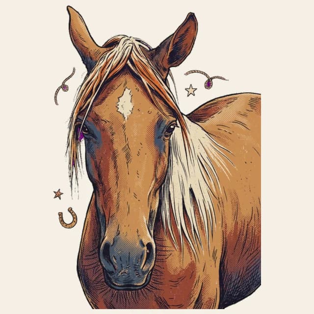Western Heritage pet portrait example artwork from the PawForge style catalog.