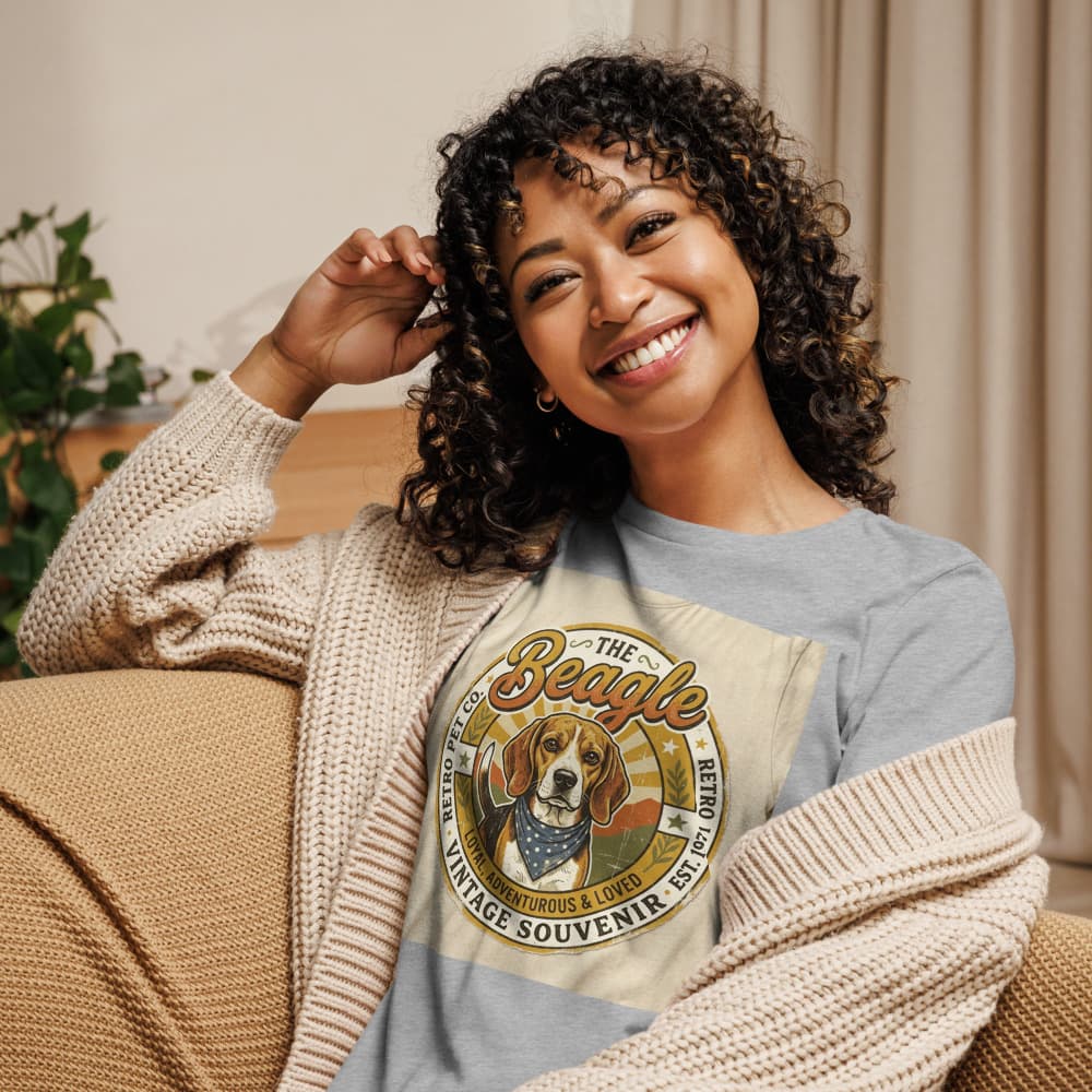 Vintage pet portrait printed on a PawForge apparel mockup.