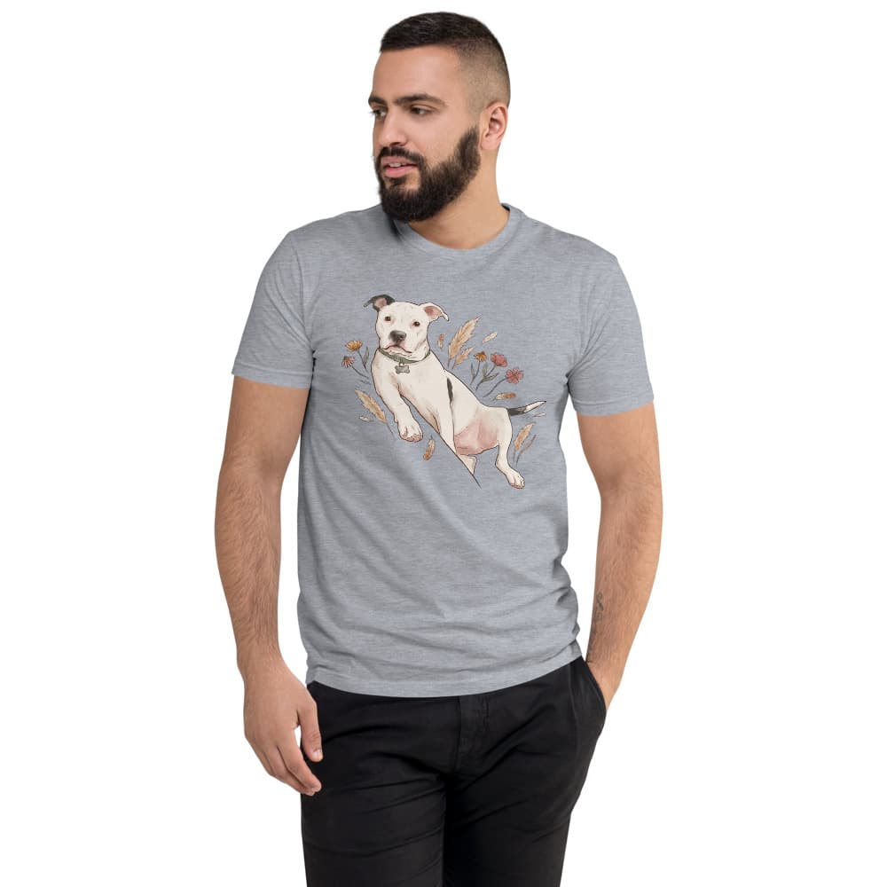 Western Boho pet portrait printed on a PawForge apparel mockup.