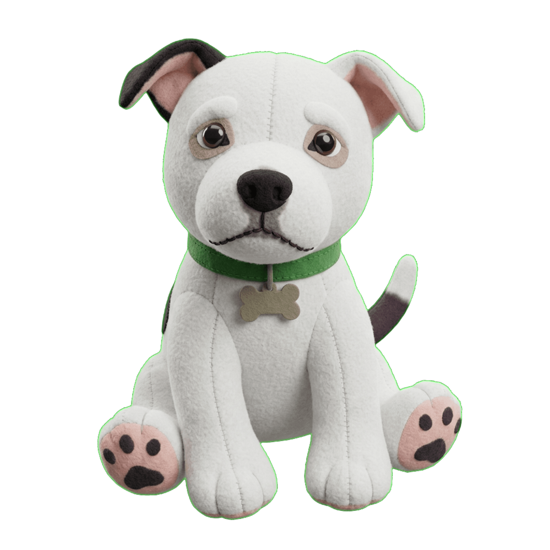 Plushie 3D stuffed-animal pet portrait shown as a custom shirt design.
