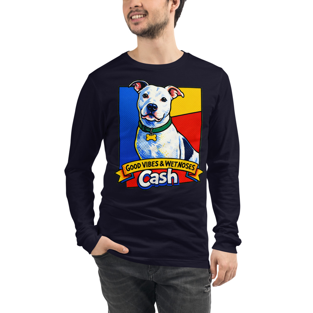 Long Sleeve Pet Tee in Navy